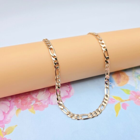 Rose Gold Link Chain Necklace for Women - 19.6 Inch Length, XPNL0075 - Picture 7 of 12